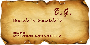 Bucsák Gusztáv névjegykártya